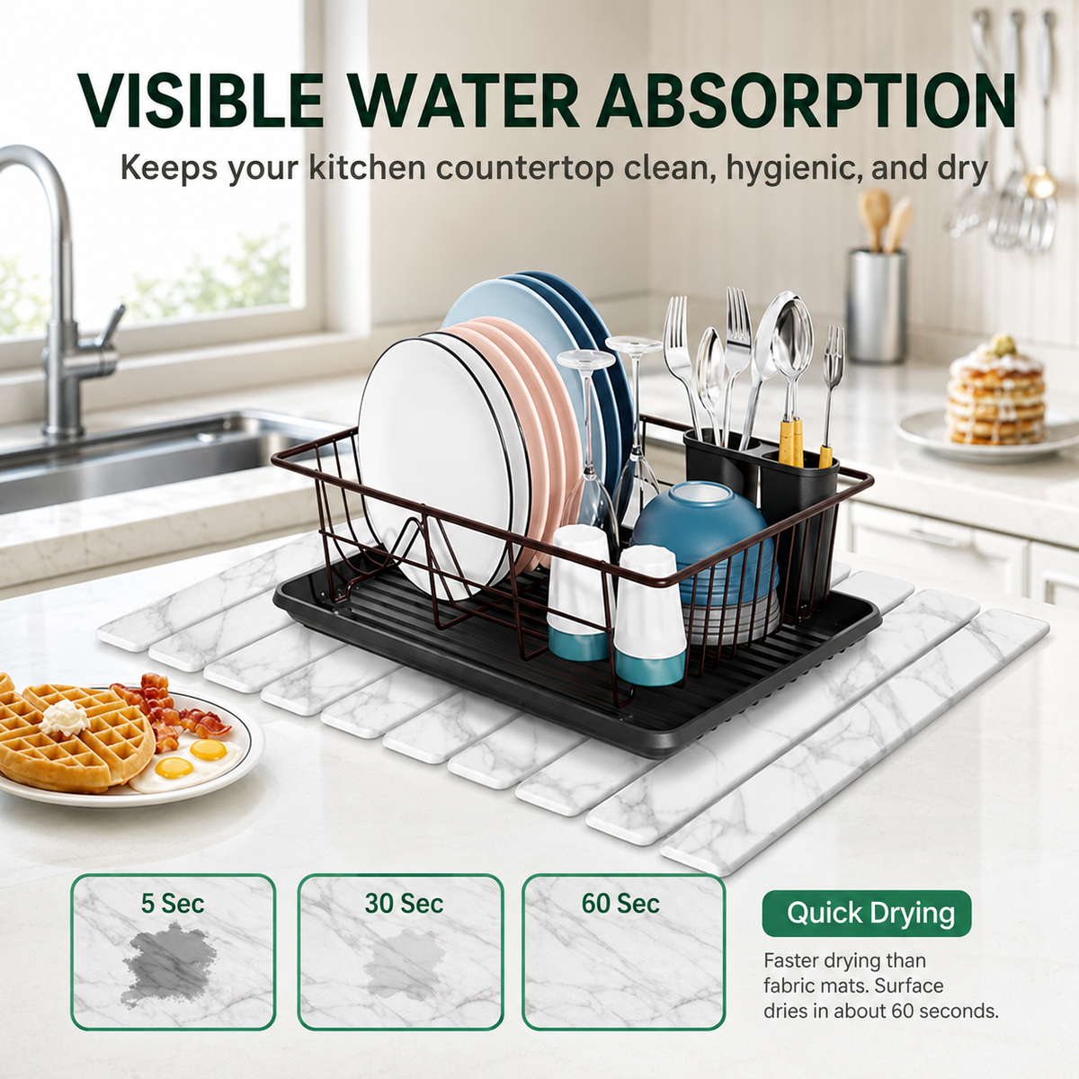 Diatomite Dish Drying Mat